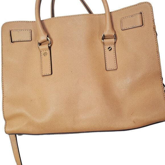 MK MICHAEL KORS Womens Hamilton Shoulder Bag Purse Leather Gold Chains Accents - Picture 12 of 12